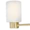 Westinghouse Fixture Wall 60W 3-Light Sylvestre Champagne Brass CylIndoorical Frosted Glass 6126700 - alternate 5